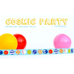 Cosmic Party türkis Webband
