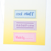 Handmade-Label zum Aufb&uuml;geln lila