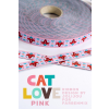 Cat love pink Webband