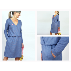 FrauVilma - Jerseykleid mit Wickeloptik und Taschen