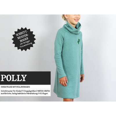 Polly - gemütliches Sweatkleid mit Rollkragen