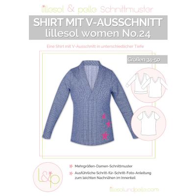 Shirt mit V-Ausschnitt No. 24 lillesol women