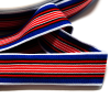 Strickband "Stripes" blau-rot