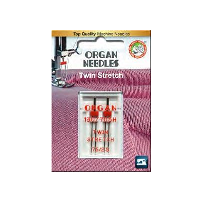 Organ Needle Twin Stretch - Zwillingsnadel 75/2.5 2 Stk.