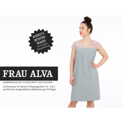Frau Alva - Sommerkleid mit V-Ausschnitt