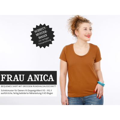 Frau Anica - Basicshirt mit Rundhalsausschnitt