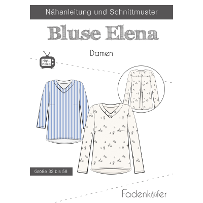 Papierschnittmuster Bluse Elena Damen Fadenk&auml;fer