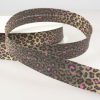 Schrägband "Leopard" pink