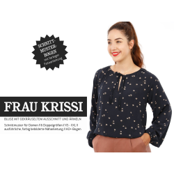 Frau Krissi - Bluse mit gekr&auml;useltem Ausschnitt