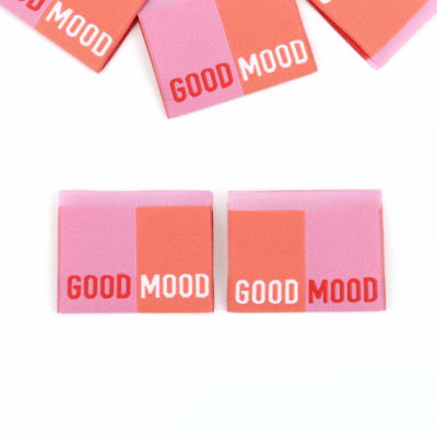 1 Label GOOD MOOD orange-rosa