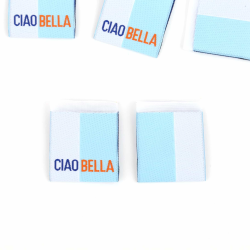 1 Label Ciao Bella weiss-pastellblau