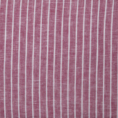 Leinen-Baumwoll-Mix Streifen breit pink-weiss