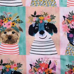 Baumwolle Floral Pets Dogs by Mia Charro mint