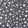 Baumwolle Sterne anthrazit-silber