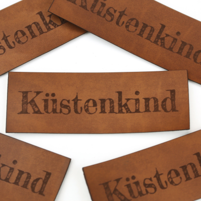1 XXl Kunstleder Label Küstenkind braun