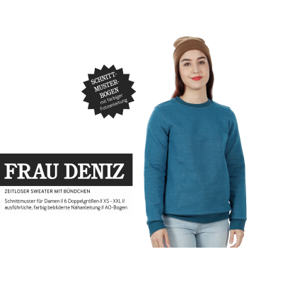 Frau Deniz - zeitloser Sweater mit Bündchen