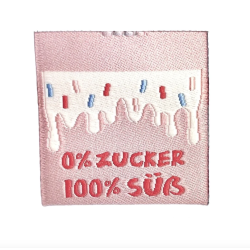 1 Label 0% Zucker 100% Süss rosa