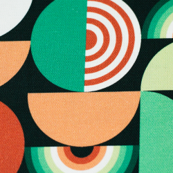 Canvas Geometric Pattern seegrün-orange by lycklig...