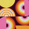 Canvas Geometric Pattern pink-gelb by lycklig design