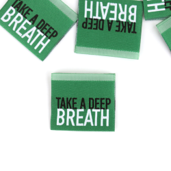 1 Label Take a deep breath grün