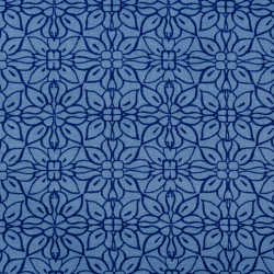 REST: Baumwolle Blumen-Ornament blau - 35cm
