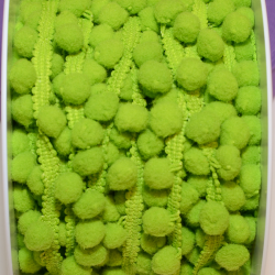 Pomponband klein apfelgrün